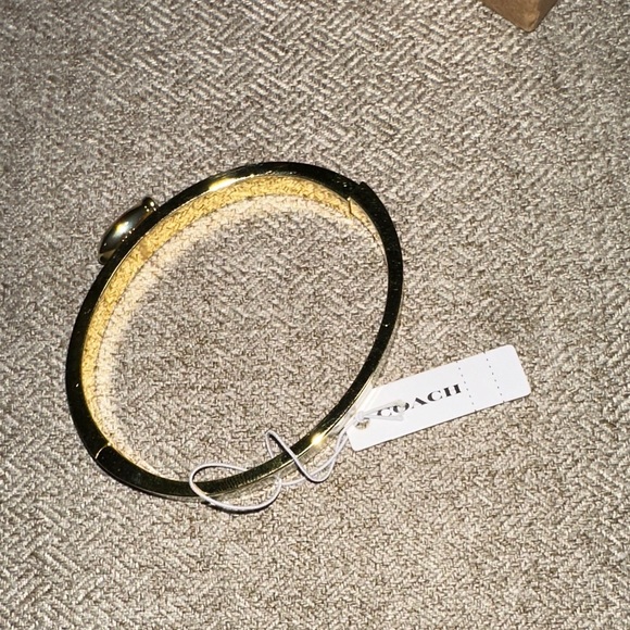 Coach Women's Gold and White Bracelet - Picture 3 of 6